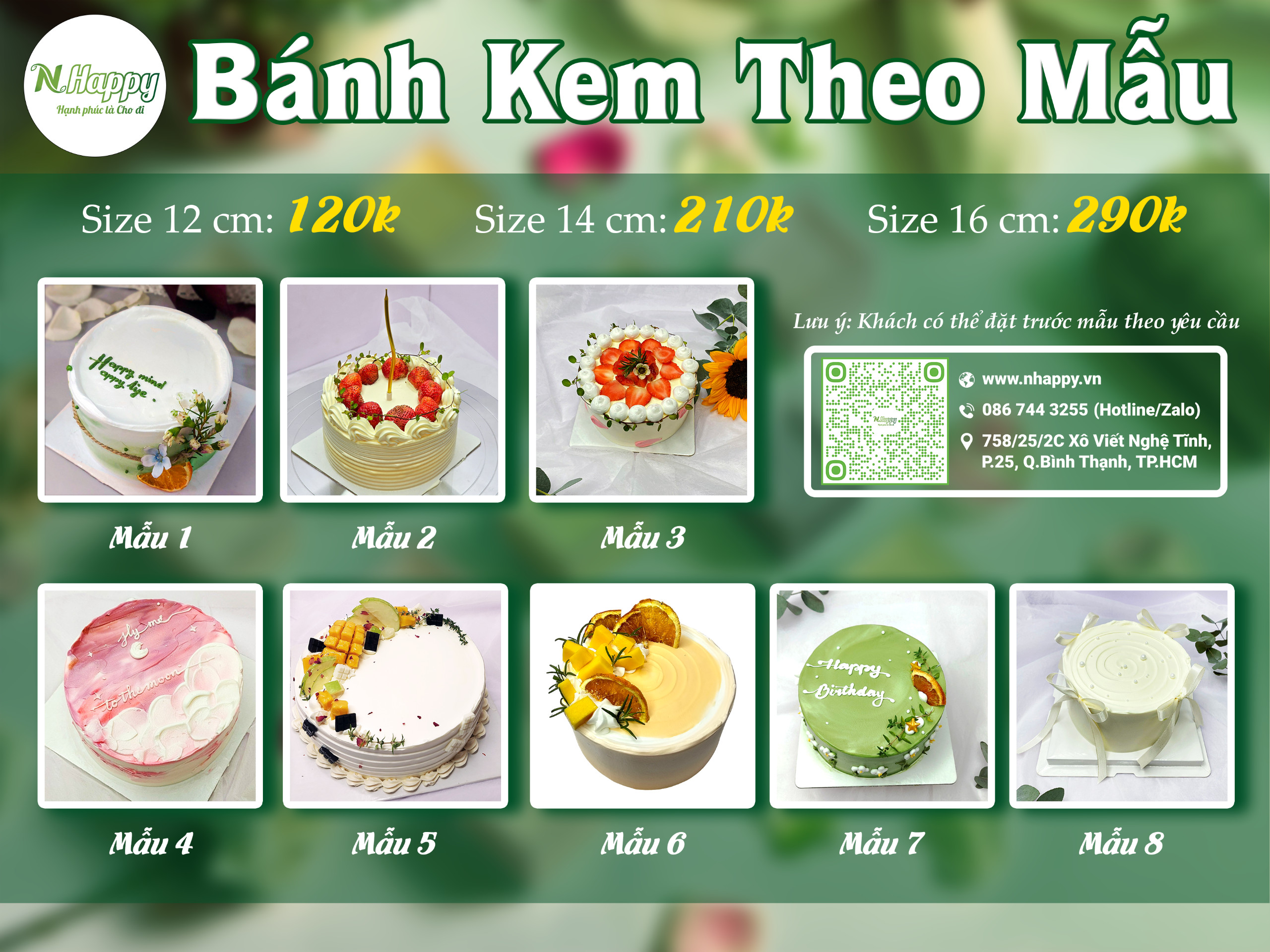 Bánh Kem Theo Mẫu